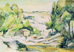 Platteland in de Provence door Paul Cézanne